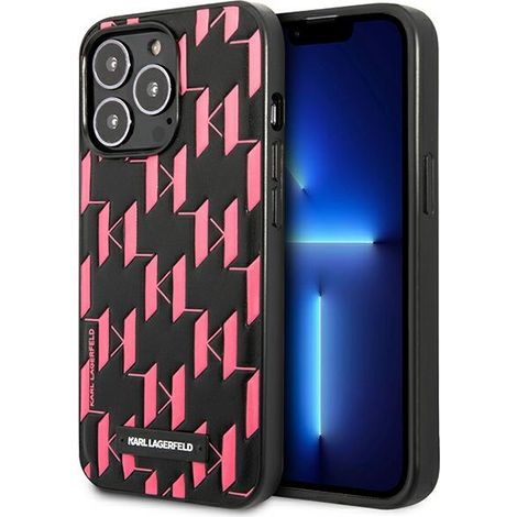 Karl Lagerfeld KLHCP13LMNMP1P iPhone 13 Pro / 13 6.1 carcasa rígida rosa/placa Monogram rosa (1/5)
