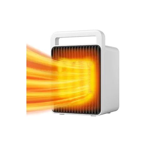 Radiateur d'appoint portable, petit radiateur d'intérieur, mini radiateur de bureau 900 W, en céramique, sûr et silencieux, petit radiateur soufflant avec protection contre la surchauffe, radiateur d' (1/4)