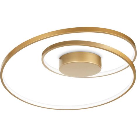 Plafoniera Moderna Dali Oz Metallo Ottone Led 48W 3000K Luce Calda