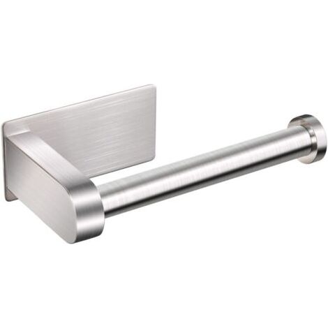 Porte-Papier Toilette, Porte-Papier Toilette Mural sans perçage Porte-Papier Toilette en Acier Inoxydable 304 avec étagère pour Salle de Bain, Argent (1/4)