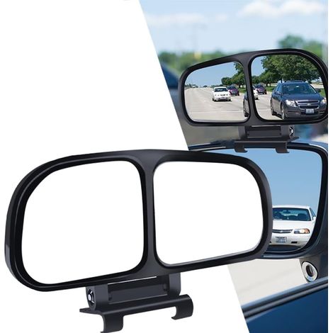 Miroir D'angle mort pour rétroviseur - Vision Large Et Haute Définition, Sans Poinçonnage, Élimine Les Angles Morts pour voiture (Noir - côté droit) (1/5)