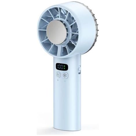 Ventilateur Portable à Main, Mini Ventilateur Turbo, Ventilateur De Poche Avec Batterie 5200mah, Refroidissant, Vitesse Réglable (1-100), Für Reisen, Camping, Outdoor (Bleu) (1/5)