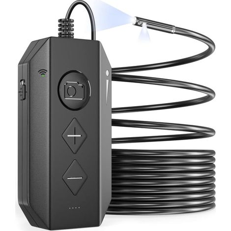 Endoscopio WiFi de doble lente, cámara de inspección endoscópica HD 1080P con doble cámara y 6 LED ajustables, cámara tipo serpiente con zoom resistente al agua para teléfonos inteligentes Android y t (1/5)