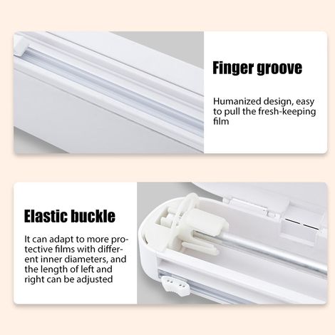 Distributeur de film alimentaire, coupe-film alimentaire, distributeur de film plastique rechargeable avec coupe-film coulissant, distributeur de film alimentaire, coupe-film plastique (1/5)