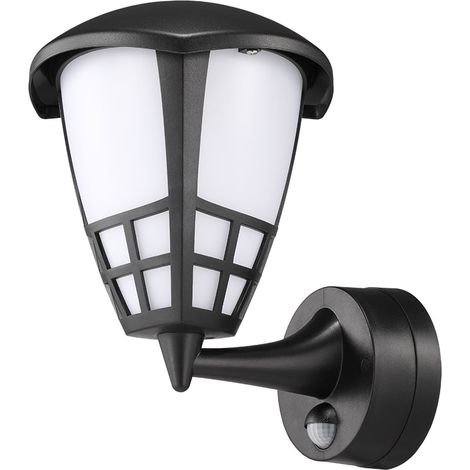 Wandleuchte led mit Dämmerungsschalter und Bewegungssensor 15 w 1200 lm 4000 k Tageslicht, schwarz, 21,6 x 16 x 24,7 mm (1/4)