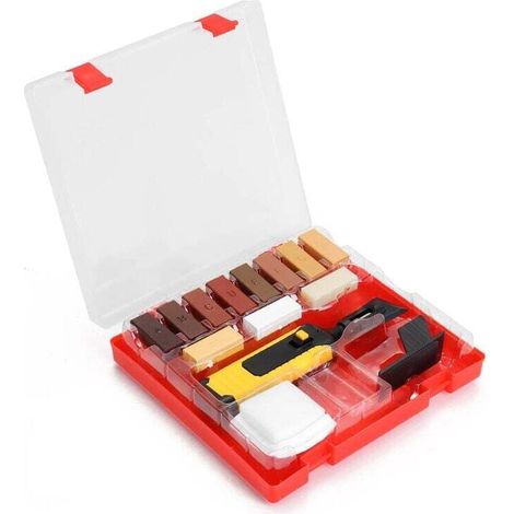 Kit d'Outils à Main de Réparation pour Stratifié, Système de Cire pour Plan de Travail au Sol, Plancher, Copeau, Rayures (1/5)