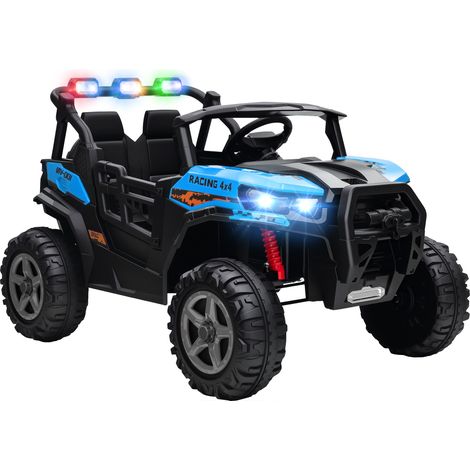 AIYAPLAY 24V Electric Ride on Car, 2-Seater Kids Electric Truck, Blue (1/5)