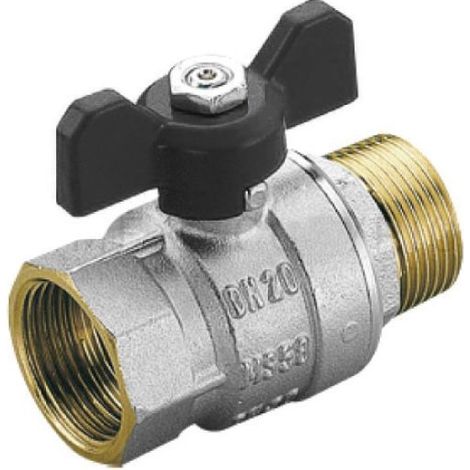 "VALVOLE A SFERA PASSAGGIO TOTALE M-F FARFALLA ALLUMINIO - 1"" PN 40"