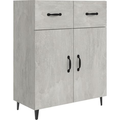Credenza buffet cassettiera mobile contenitore organizer cucina soggiorno soggiorno 69,5 x 34 x 90 cm derivati del legno grigio 020032078
