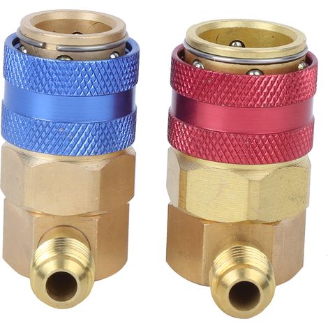 Adaptateur de raccord rapide à 90 degrés pour climatisation R134A - Accessoires non réglables (1/5)