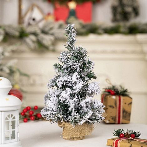 Lot de 6 Mini Sapins Noël Artificiels pour Table, à Faire Soi-Même, Décorations D'Intérieur les Fêtes