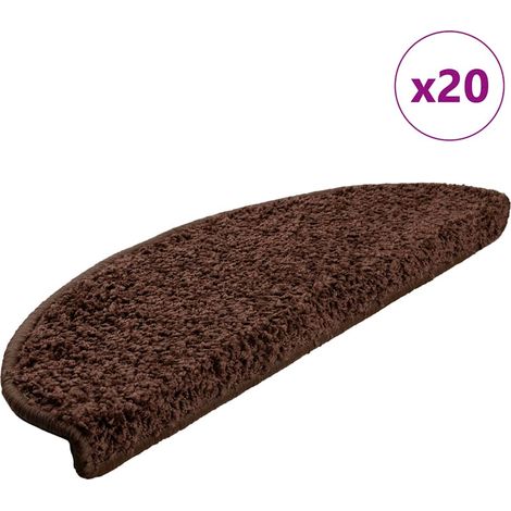 Stufenmatten 20 Stk. 65x21x4 cm Braun Halbrund Groß