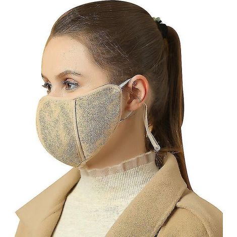 Thermo-Windschutz-Gesichtsmaske für Damen, kamelfarben (1/4)