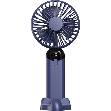 Ventilador portátil - 6 velocidades ajustables - Nivel de ruido inferior a 36 decibelios - Dimensiones21 x 9,6 x 3,8 cm - Material HIPS - Azul (1/5)