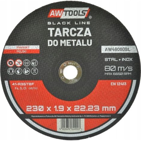 Aw, Disco de corte 2301,9mm Black Line, para metal, alta resistencia al desgaste, cortes rápidos y precisos, ideal para trabajos en metal