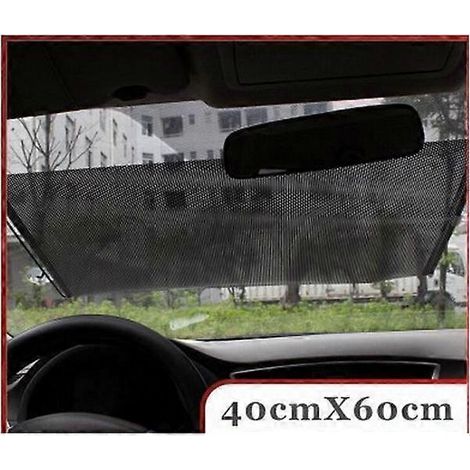 Pare-soleil rétractable pour vitres latérales de voiture, film de protection pour vitres arrière, pare-soleil de voiture enroulable, rideau de voiture 40 x 60 cm (1/5)