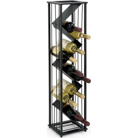 DanDiBo Weinregal Metall Schwarz Stehend 96693 Flaschenregal Weinständer Flaschenhalter Schmal Modern (1/5)