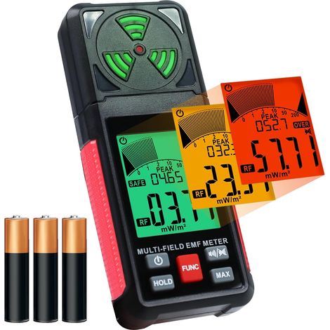 Detecteur Portable 3 en 1 Détecteur Champ Électromagnétique EF RF MF avec Alarme pour Maison Bureau Inspections CEM Chasse aux Fantômes (1/5)