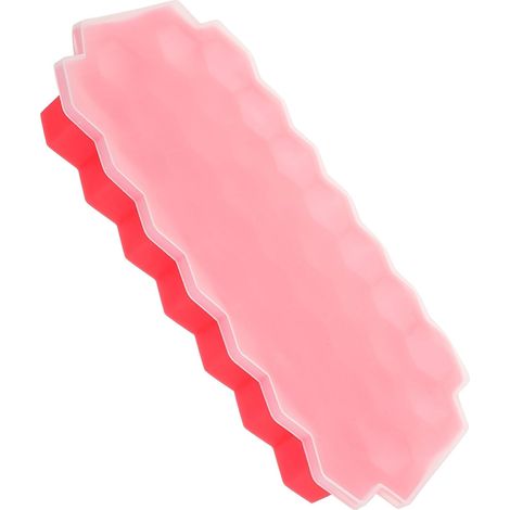 Moule à Glaçons en Silicone Rouge avec 37 Compartiments Forme (1/5)