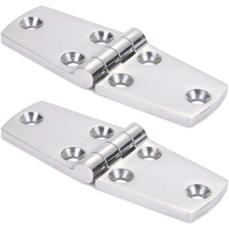 Marine Monture Charnières de Portes Acier Inoxydable Charnière inox de Bateau de Trappe Matériel À toute épreuve Charnière Marine de Bateau Plateforme Cabinet SUS316 38 mm x 102 mm 2pcs