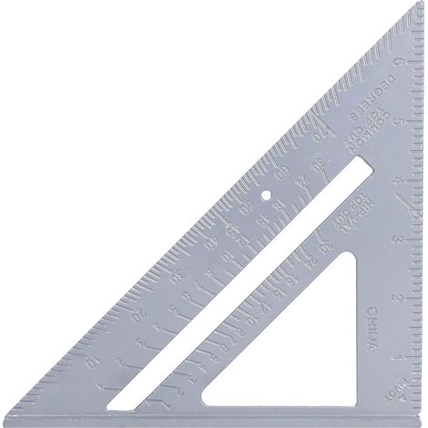 Règle triangulaire en alliage d'aluminium, 17,8 cm, outils de mesure 45/90 degrés pour le travail du bois, les amateurs de bricolage (1/5)