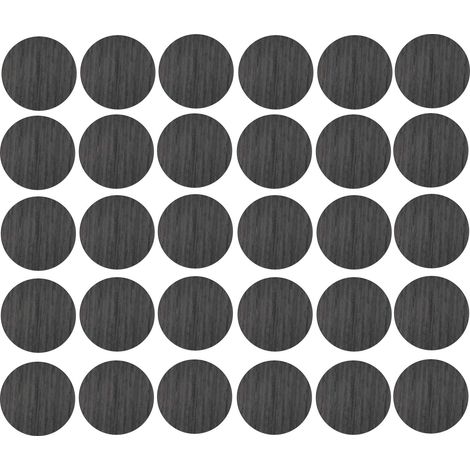 30x Cache vis adhésif autocollant diamètre 20mm bouchon trou meuble table chaise maison, bois tilleul foncé