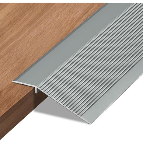 Profilé de compensation de hauteur auto-adhésif en aluminium pour sol 10-35mm Profilé d'égalisation de hauteur pour seuil de porte Pour stratifié, carrelage, PVC et parquet Noir/Anthracite (1/5)