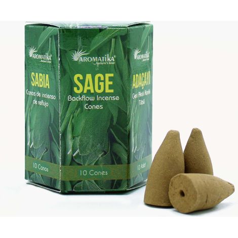 Encens Masala Backflow pack de 10 - Sauge- Vendu par 1 (1/2)