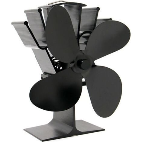 Ventilateur thermique pour poêle à bois, 4 pales, démarrage rapide à 60 °C, silencieux, optimise la circulation de l’air chaud et réduit la consommation de combustible (1/2)
