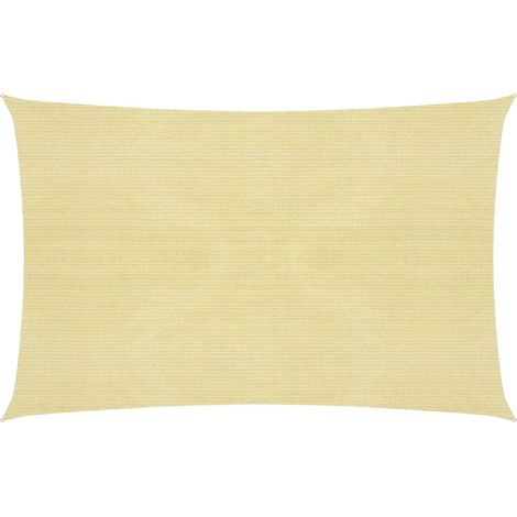 Voile toile d'ombrage parasol 160 g/m² PEHD 2,5 x 4 m beige