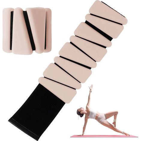 Lot de 2 poids de poignet réglables pour poignet et cheville pour homme et femme - Bracelets de poignet en silicone pour yoga, danse, pilates, natation, cardio, aérobic, gym