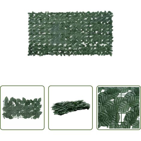 vidaXL Intimité balcon -  Écran de balcon avec feuilles vert foncé 200x100 cm (1/5)