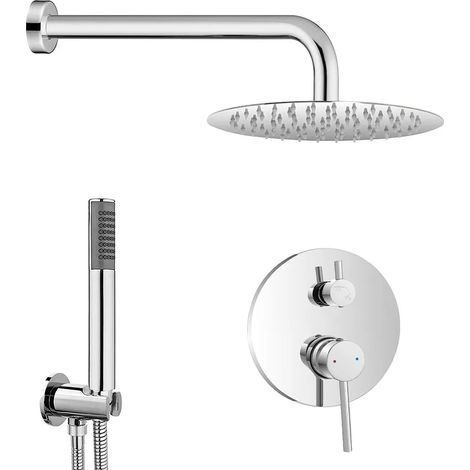 Set doccia da incasso con soffione 20 cm e kit doccia completo Nuego (1/5)