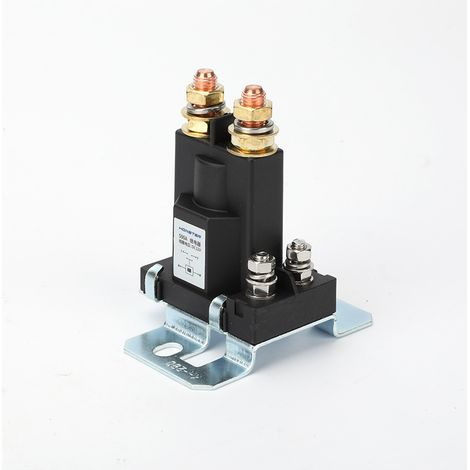 500A relay with copper terminals and silver contacts for isolating motorhome batteries, 12V automotive starter relay, durable 12V operation (terminal block included), individual coil locking