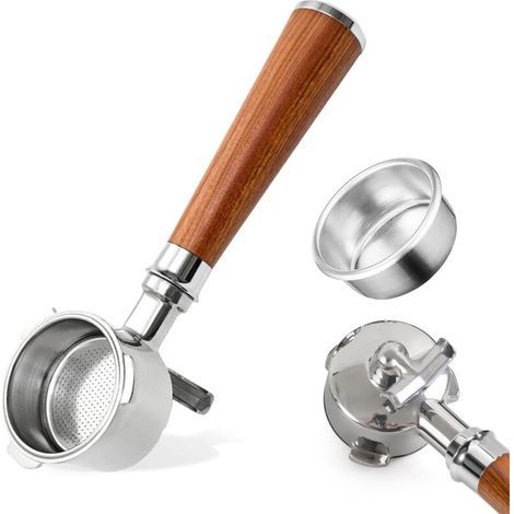 Porte-filtre 51mm, Double Bec 3 Oreilles Portafilter Compatible avec Delonghi Dedica EC680/EC685/EC785/EC820/EC850/EC860, Portefiltre en acier inoxydable Support de Filtre (1/5)