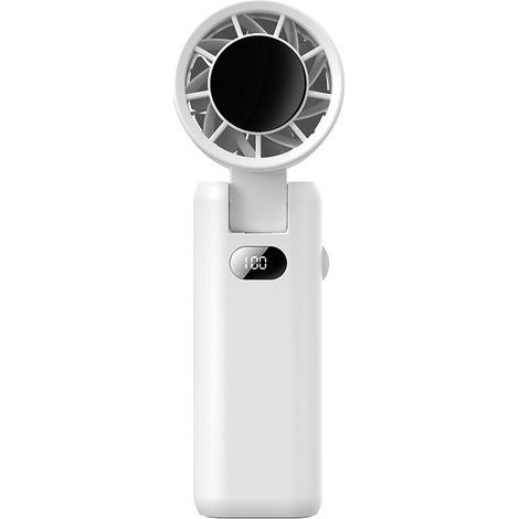 Rechargeable Turbo Portable Fan (White) 3600 mAh, Mini USB Portable Fan, Foldable Outdoor Fan (1/5)
