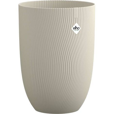 Pot de fleur haut - ELHO - Sereh Haut 30 - 22 L - L 30 x B 29.5 x H 41 cm - Beige - Balcon/intérieur/extérieur (1/4)