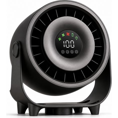 Ventilateur de bureau brumisateur USB sans balais noir 100 vitesses (1/5)