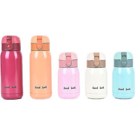 1 Mini-Thermoskanne aus Edelstahl, leichter und tragbarer Isolierbecher für Kinder, 360 ml, beige (1/5)