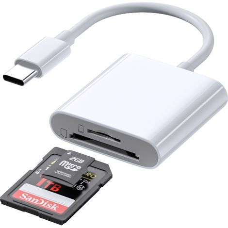 Lecteur de carte SD/TF double TYPE-C pour un transfert de données rapide (1/5)