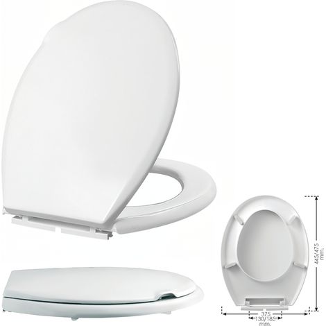 Maurer – Abattant WC spécial blanc – Compatible avec la plupart des toilettes – Fixation facile – Matériau durable