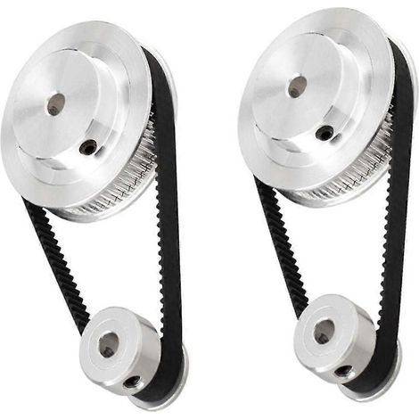 jeux de poulies de distribution synchrones 2GT, alésage 20-60 dents, en aluminium, système de poulies de courroie de distribution GT2 (1/5)