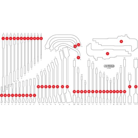 KS TOOLS Leere Schaumstoffeinlage zu 813.0068 ( 813.0068-97 ) (1/2)