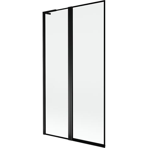 Mexen Mist L paroi de baignoire à 2 volets gauche 100 x 150 cm, cadre noir, noir - 8A9L-100-011-70-70-L (1/5)