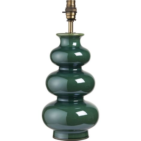 Base lampada tavolo Art Déco ceramica verde B22 Endon (1/5)