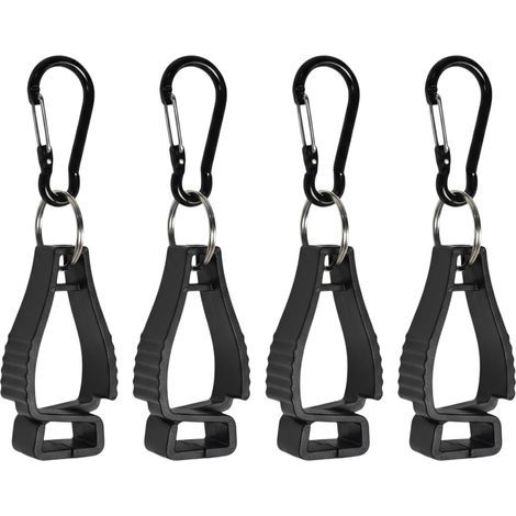 4 Pcs Pinces à Gant pour Gants de Travail Pince à bâche avec Mousqueton Clip Porte Gant Multifonctionnelle anti Perte Glove Clips Légère et Pratique pour Gants de Serviettes, Travail de Sécurité (1/5)