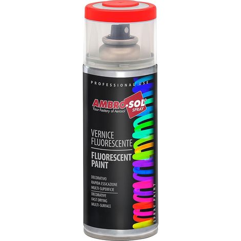 AMBRO SOL - SMALTO SPRAY FINITURE SPECIALI ROSSO FLOURESCENTE A31102 (1/4)