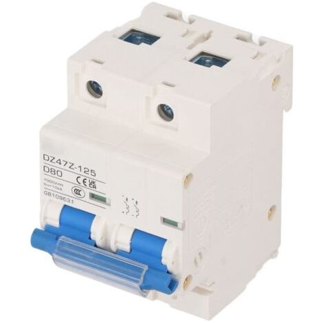 Kleinschutzschalter 2P, interruptor protector bipolar de corriente directa con construcción modular estable de PA66 para sistemas eléctricos marinos (azul), DC 1000 V (1/4)