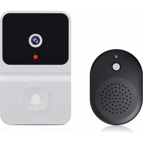 Drahtlose Türklingel mit intelligenter Videoüberwachung – Einfache Installation, Nachtsicht, Bewegungserkennung, Smartphone-kompatibel – Ideal für zu Hause