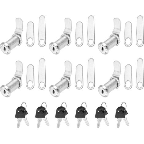 6 paquets Verrou de cabinet à came de 1-1/2 pouce argent (1/5)